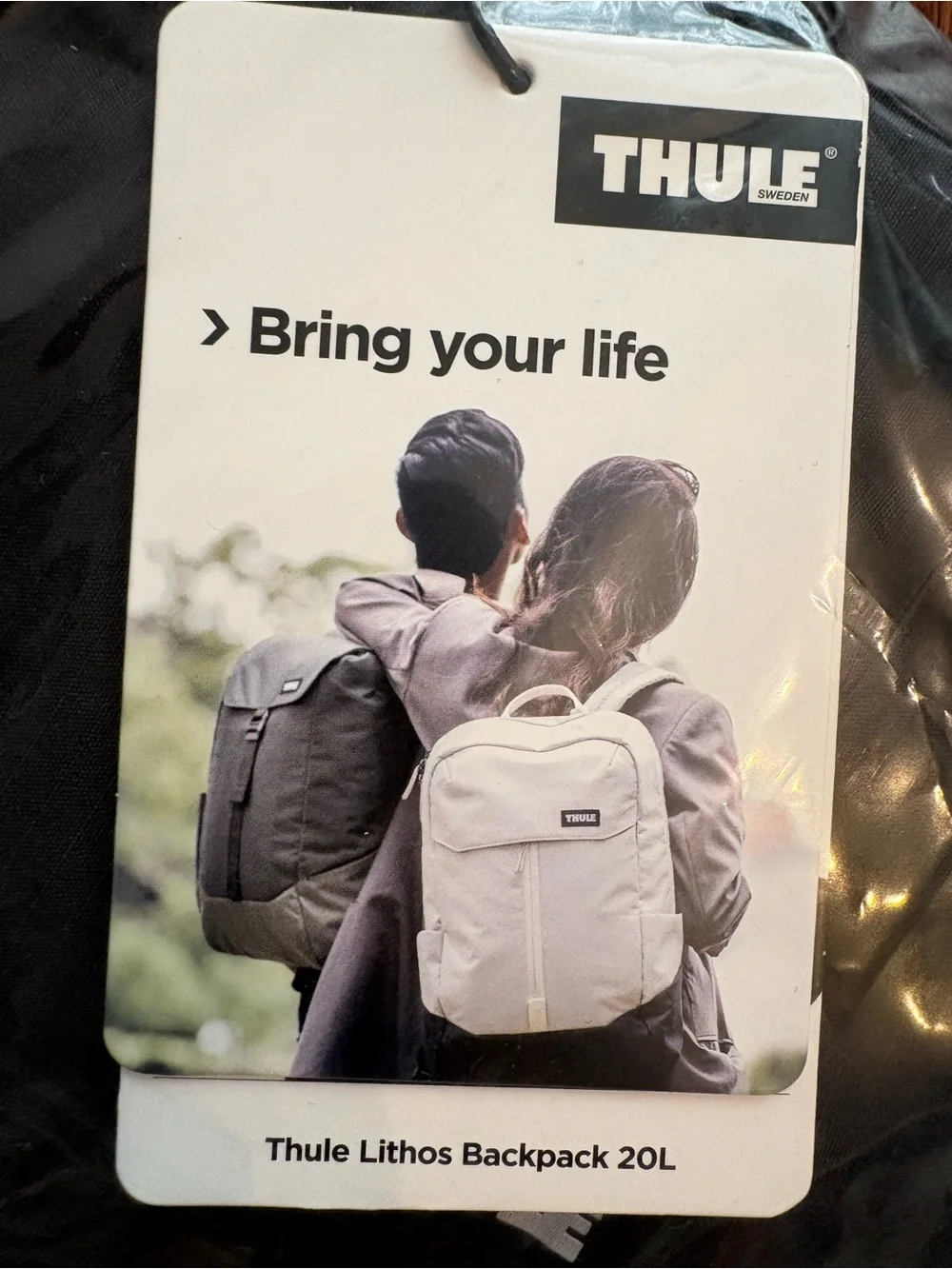 Thule Lithos Backpack 20L Black Compact Minimalist NWT